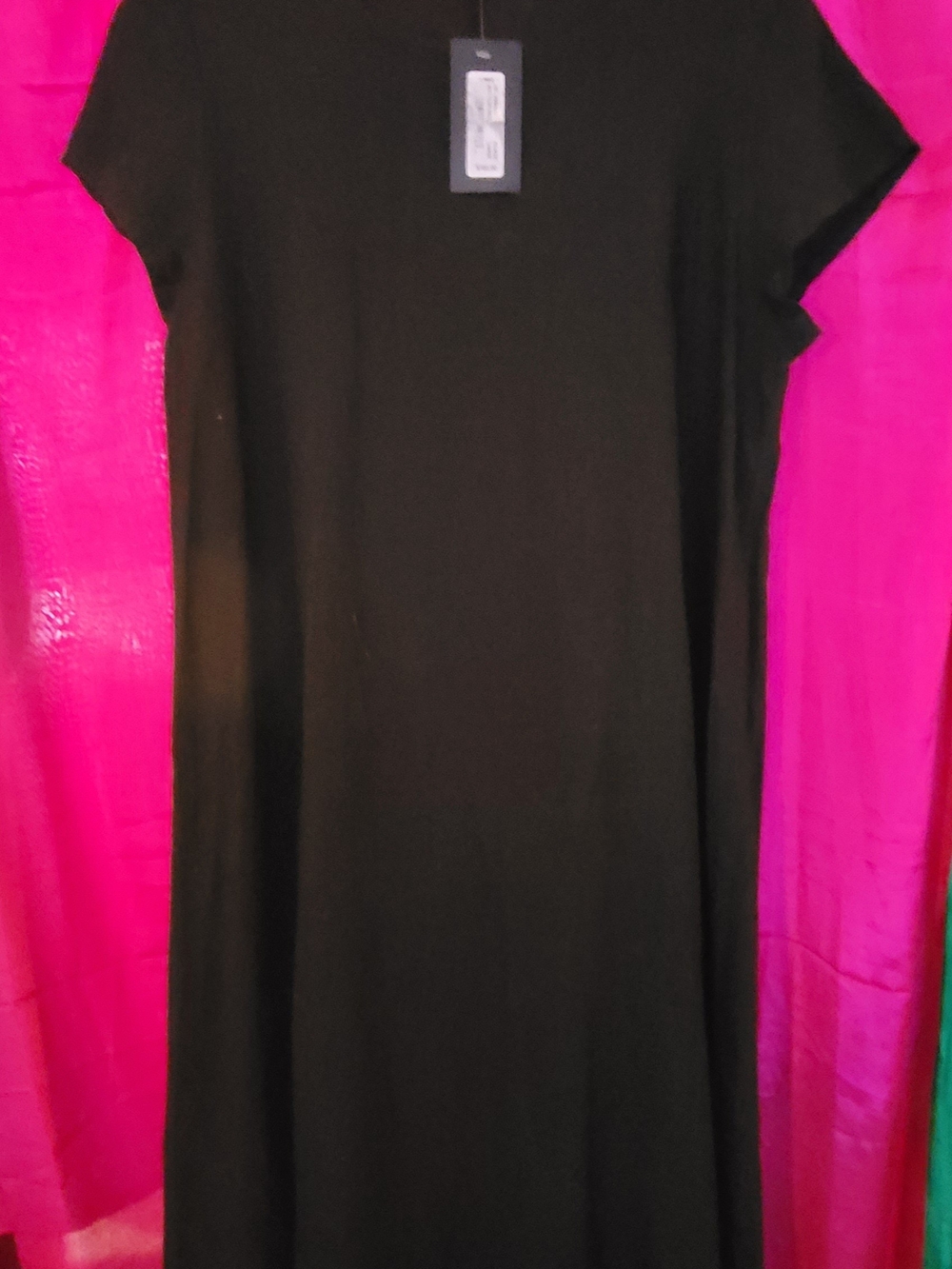 Bryn Walker Black Linen Midi Shift Dress